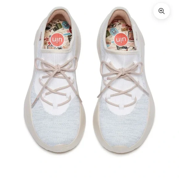 UIN Cream and Gray Sneakers - Picture 2 of 9